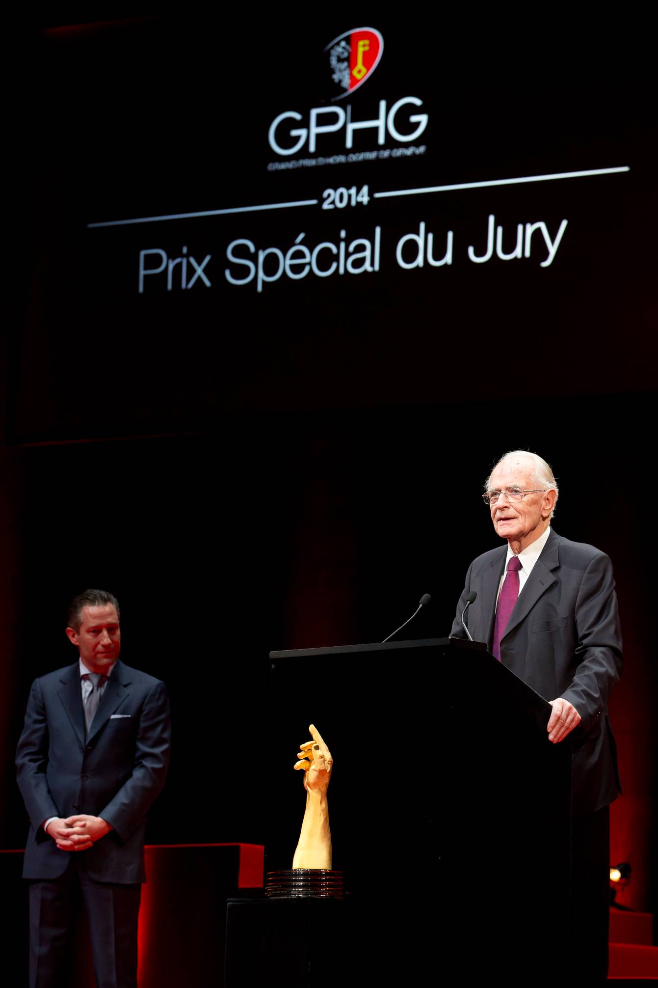 Aurel Bacs (President of the jury) and Walter Lange (Founder of A. Lange &amp; Söhne and winner of the Special Jury Prize 2014)