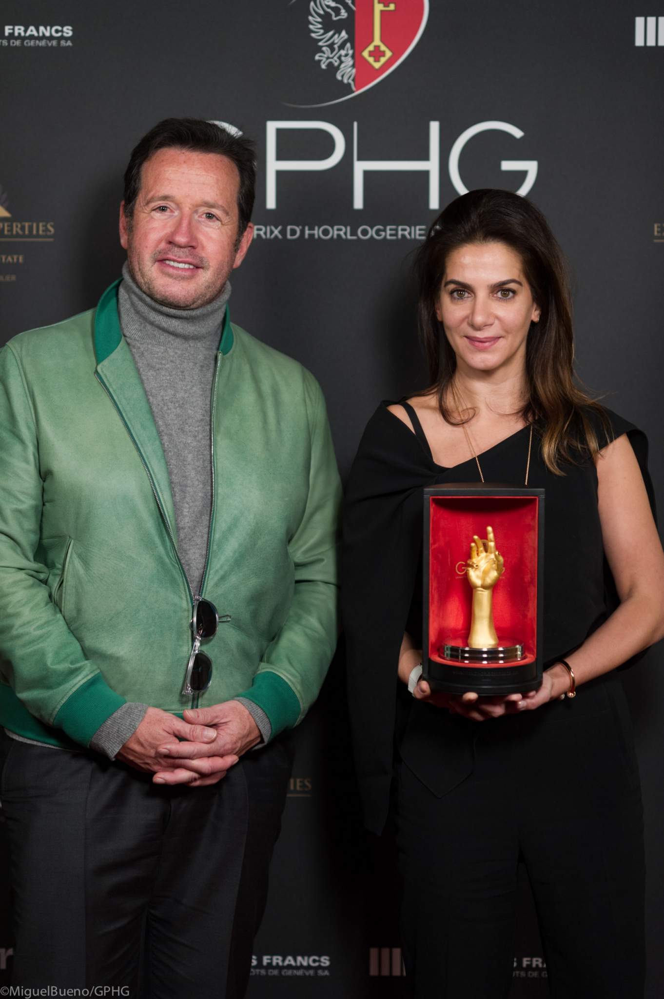 Chabi Nouri, CEO of Piaget, winner of the “Aiguille d’Or” Grand Prix and François-Henry Bennahmias, CEO of Audemars Piguet