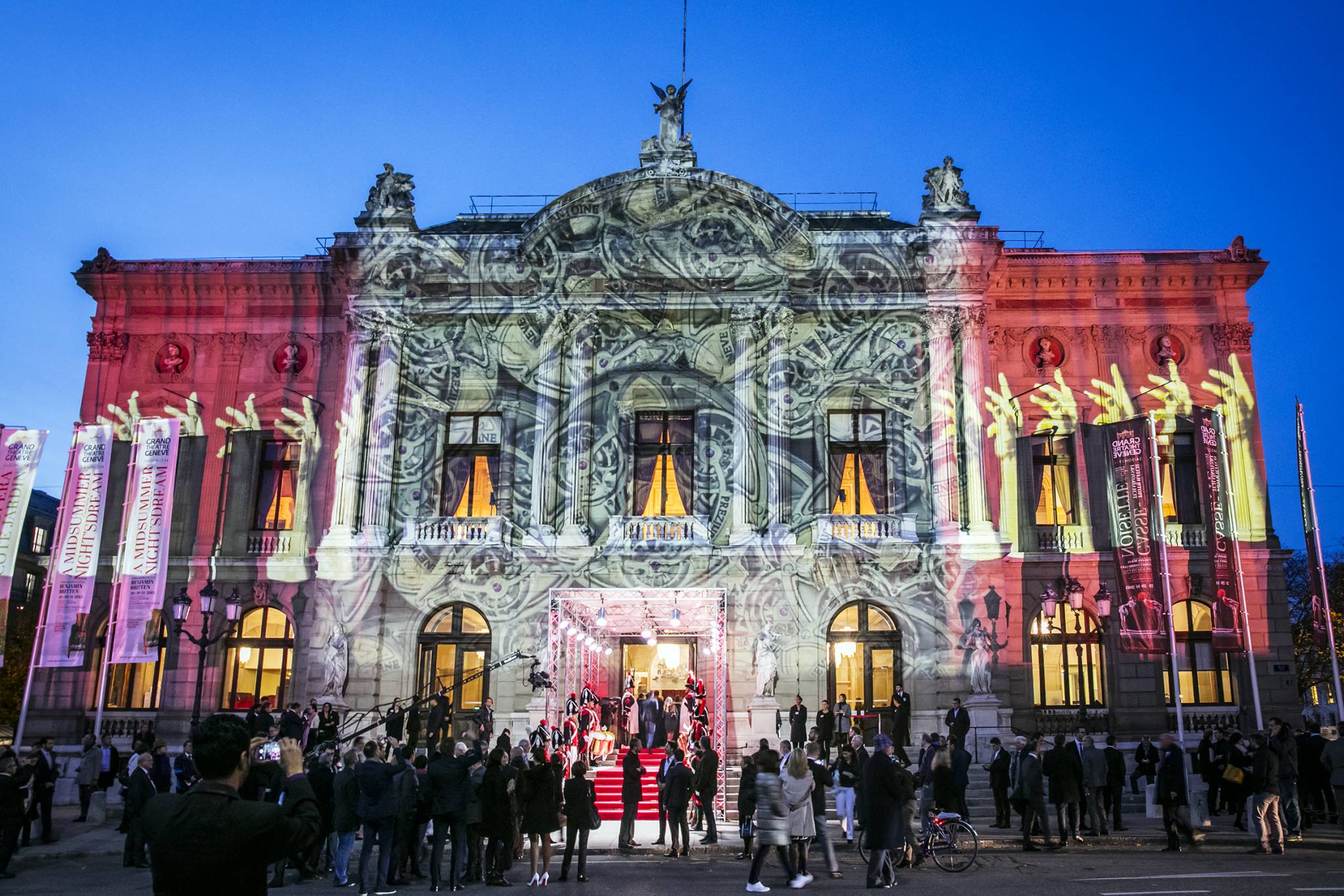 The Grand Théâtre de Genève lit up by Gerry Hofstetter.