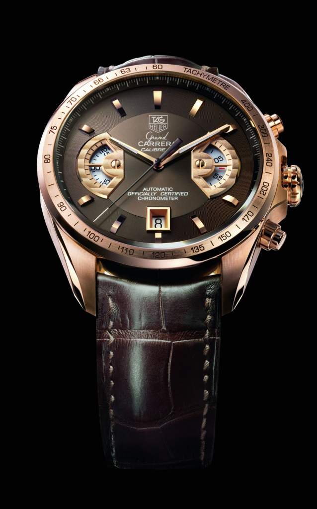 tag heuer grand carrera calibre 17 rose gold bracelet