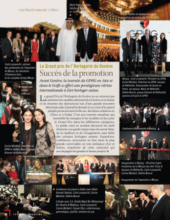 Exclusif magazine - Grand Prix d'Horlogerie de Genève, succès de la promotion